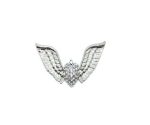 Sterling Silver Angel Wing Crystal Charm