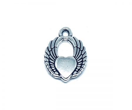 92.5 Silver Angel Wing Charm