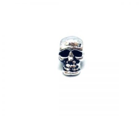 925 Sterling Silver Skull Bead