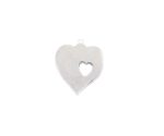 LHRT-008 Solid Silver Heart Charm