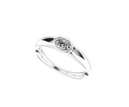 Sterling Silver Ring With Cz Stone