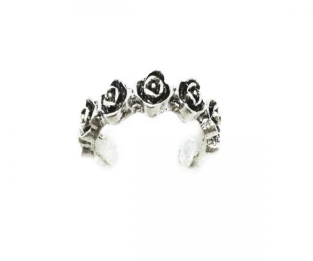Sterling Silver Rose Toe Ring