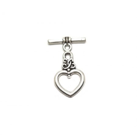 925 silver Heart Toggle Clasp