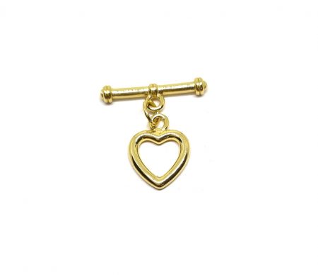 925 silver Heart Shaped Toggle Clasp