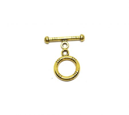 925 Silver Toggle Clasp with Gold plated